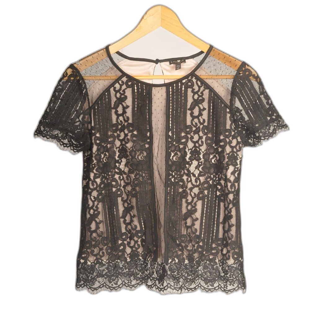 ​Express Black Lace Top Size Small